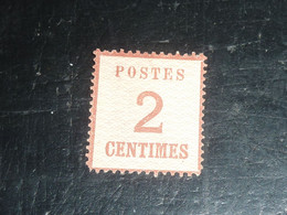 TIMBRE DE FRANCE - ALSACE LORRAINE 1870 N°2 NEUF SANS GOMME (C.V) - Unused Stamps