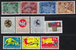 Liechtenstein   .   Y&T   .   458/468       .     O    .    Gestempelt .   /   .    Oblitërë - Used Stamps