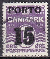DK330 – DENMARK – 1934 – NUMBERS & WAVES OVERPRINTED – Y&T # 36 USED 7 € - Portomarken
