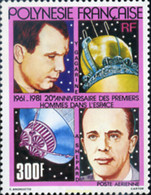 359357 MNH POLINESIA FRANCESA 1981 20 ANIVERSARIO DEL PRIMER HOMBRE EN EL ESPACIO - Used Stamps