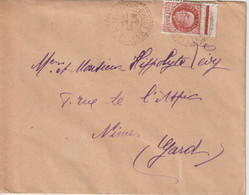 Lettre 1942 Pour Nimes Oblitération Cachet Perlé St Leopardin D'Augy (03) - 1921-1960: Modern Tijdperk