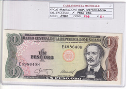 REPUBBLICA DOMINICANA 1 PESO ORO 1987 P126B - Dominicaine