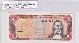 REPUBBLICA DOMINICANA 5 PESO ORO 1990 P131 - Dominicaine
