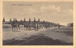 CPA Militaire - Régiment - Pièce D'artillerie En Marche - M. B. C. P. Bruxelles Forest- Animée - Chevaux - Chemin De Fer - Regimenten