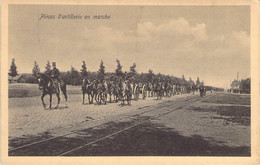 CPA Militaire - Régiment - Pièce D'artillerie En Marche - M. B. C. P. Bruxelles Forest- Animée - Chevaux - Chemin De Fer - Regiments