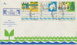 ISRAEL 1988 Landwirtschaft Kpl. Satz A. Pra.-R-Bf Aus ARAD, ABARTEN: Alle Drei Marken Mit FEHLENDE FARBE LILA - Ongetande, Proeven & Plaatfouten