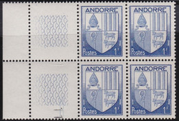 Andorre   .   Y&T   .    119  .  Bloc De 4  .    **   .    Neuf SANS Charniere    .     MNH - Neufs