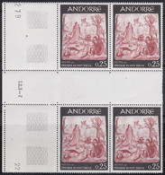 Andorre   .   Y&T   .     184/186  .  Blocs De 4   (3 Scans)    .    **   .    Neuf SANS Charniere    .     MNH - Nuevos