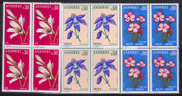 Andorre   .   Y&T   .   229/231     .    Blocs De 4      .    **   .    Neuf SANS Charniere    .     MNH - Unused Stamps
