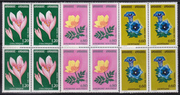 Andorre   .   Y&T   .   245/247    .  Blocs De 4    .    **   .    Neuf SANS Charniere    .     MNH - Unused Stamps