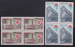 Andorre   .   Y&T   .   269/270    .  Blocs   De 4    .    **   .    Neuf SANS Charniere    .     MNH - Unused Stamps