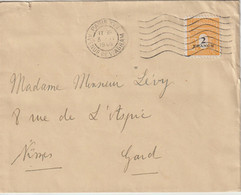 France 1945 Lettre De Paris Pour Nimes Avec 709 Seul Sur Lettre - 1921-1960: Moderne