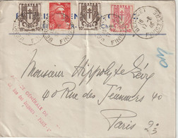 France Lettre 1946 De Benodet Pour Paris - 1921-1960: Moderne