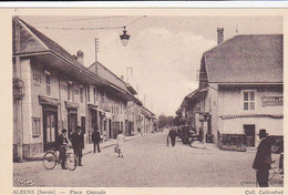 Cpa -73- Albens -animée- Place Centrale -edi Combier - Albens