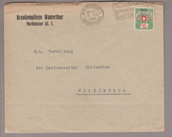 CH Portofreiheit Zu#12A 10Rp. GR#895 Brief 1933-08-04 Winterthur "Krankenpflege Winterthur" - Franchigia