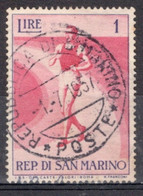 San Marino 1954 Single Stamp From The Set For The Olympics In Fine Used - Gebraucht
