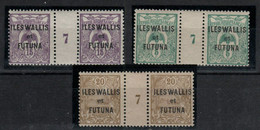 Iles Wallis Et Futuna  _3 Millésimes (1917) N°4+6+7 - Other & Unclassified