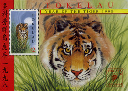 365826 MNH TOKELAU 1998 AÑO LUNAR CHINO - AÑO DEL TIGRE - EXPOSICION INTERNACIONAL DE FILATELIA - SINGPEX-98 - Tokelau