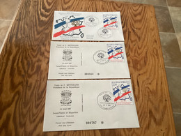 3 Enveloppes 1er Jour Saint-pierre Et Miquelon Visite F.Mitterrand 1987 - Usados