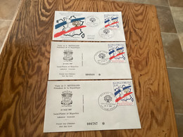 3 Enveloppes 1er Jour Saint-pierre Et Miquelon Visite F.Mitterrand 1987 - Used Stamps