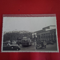 CARTE PHOTO TRAMWAY ET AUTOMOBILE STUTTGART - Tramways