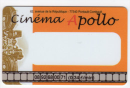 FRANCE CARTE CINEMA APOLLO PONTAULT-COMBAULT - Biglietti Cinema