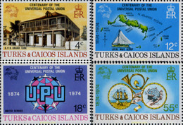 366601 MNH TURKS Y CAICOS 1974 CENTENARIO DE LA UPU - Turks And Caicos