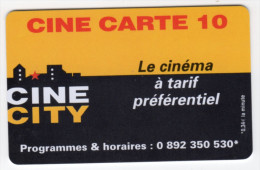 FRANCE CARTE CINEMA CINE CITY TROYES - Biglietti Cinema