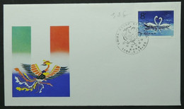 FDC - 1er Jour, Cygnes, Oiseaux, Phénix, Anatidae, Rome, Italie, Chine (Swans, Birds - China, Italia) - Cigni