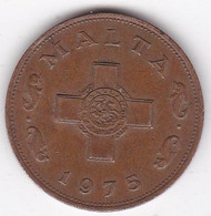 Malte 1 Cent 1975 , En Bronze , KM# 8 - Malte