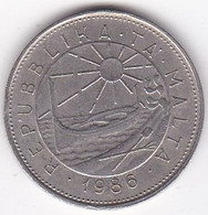 Malte 25 Cents 1986 , Cupronickel, KM# 80 - Malte