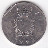 Malte 50 Cents 1992 , Position A, Cupronickel, KM# 98 - Malte