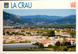 LA CRAU    ( VAR )    VUE GENERALE . PERSPECTIVE SUR SOLIIES VILLE - La Crau