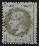 France   .  Y&T    .    25     .      O     .      Oblitéré - 1863-1870 Napoléon III Con Laureles
