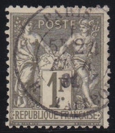 France   .  Y&T    .     72      .      O     .      Oblitéré - 1876-1878 Sage (Typ I)
