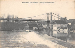 Beaumont Sur Sarthe           72         Barrage Et Pont Suspendu        (voir Scan) - Beaumont Sur Sarthe