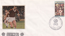 Mexico 1970 Cover: Football Fussball Soccer  FIFA World Cup 1970; Jules Rimet Cup; LEON Cancellation Peru - Bulgaria - 1970 – Mexico