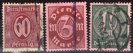 Repubblica Di Weimar - Dienstmarken Mi. 66/68 Ø - Officials