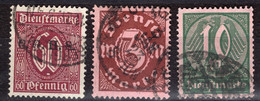 Repubblica Di Weimar - Dienstmarken Mi. 66/68 Ø - Oficial