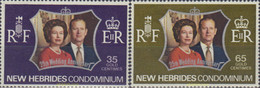 584711 MNH NUEVAS HEBRIDAS 1972 BODAS DE PLATA DE ISABEL II Y EL PRINCIPE FELIPE - Lots & Serien