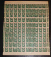 SPM - 1947 - Feuille Complète Du Taxe TT N°Yv. 69 - Armoirie 50c Vert - Neuf Luxe ** / MNH / Postfrisch - Timbres-taxe