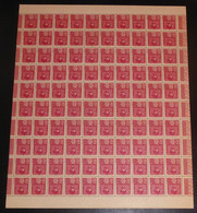 SPM - 1947 - Feuille Complète Du Taxe TT N°Yv. 70 - Armoirie 1f Rose - Neuf Luxe ** / MNH / Postfrisch - Postage Due