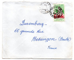 Côte D'Ivoire-1968- Lettre  ABIDJAN RP  Pour Besançon-25-tp Congrès Pen Club International  Seul Sur Lettre..cachet - Côte D'Ivoire (1960-...)