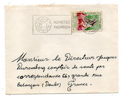 Côte D'Ivoire-1968-lettre ABIDJAN RP Pour Besançon-25-tp Congrès Pen Club International Seul Sur Lettre"Achetez Ivoirien - Costa D'Avorio (1960-...)