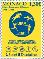 591623 MNH MONACO 2018 20 AÑOS DE LA UNION INTERNACIONAL DEL PENTATHLON MODERNO - Other & Unclassified