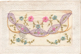 CPA Fantaisie Brodée - Enveloppe Brodée Avec Message à L'interieur - Embroidered