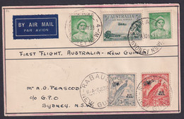 Australia 1938 First Flight Cover Australia To New Guinea And RETURN FLIGHT - Premiers Vols