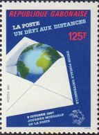 600809 MNH GABON 1987 DIA MUNDIAL DEL CORREO - Andere & Zonder Classificatie