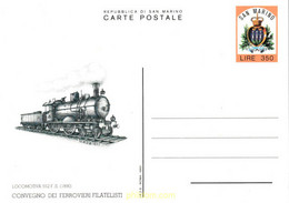 601799 MNH SAN MARINO 1983 CONVENIO FILATELICO DEL FERROCARRIL - Oblitérés