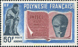 603439 MNH POLINESIA FRANCESA 1970 AÑO INTERNACIONAL DEL ALFABETISMO - Usados